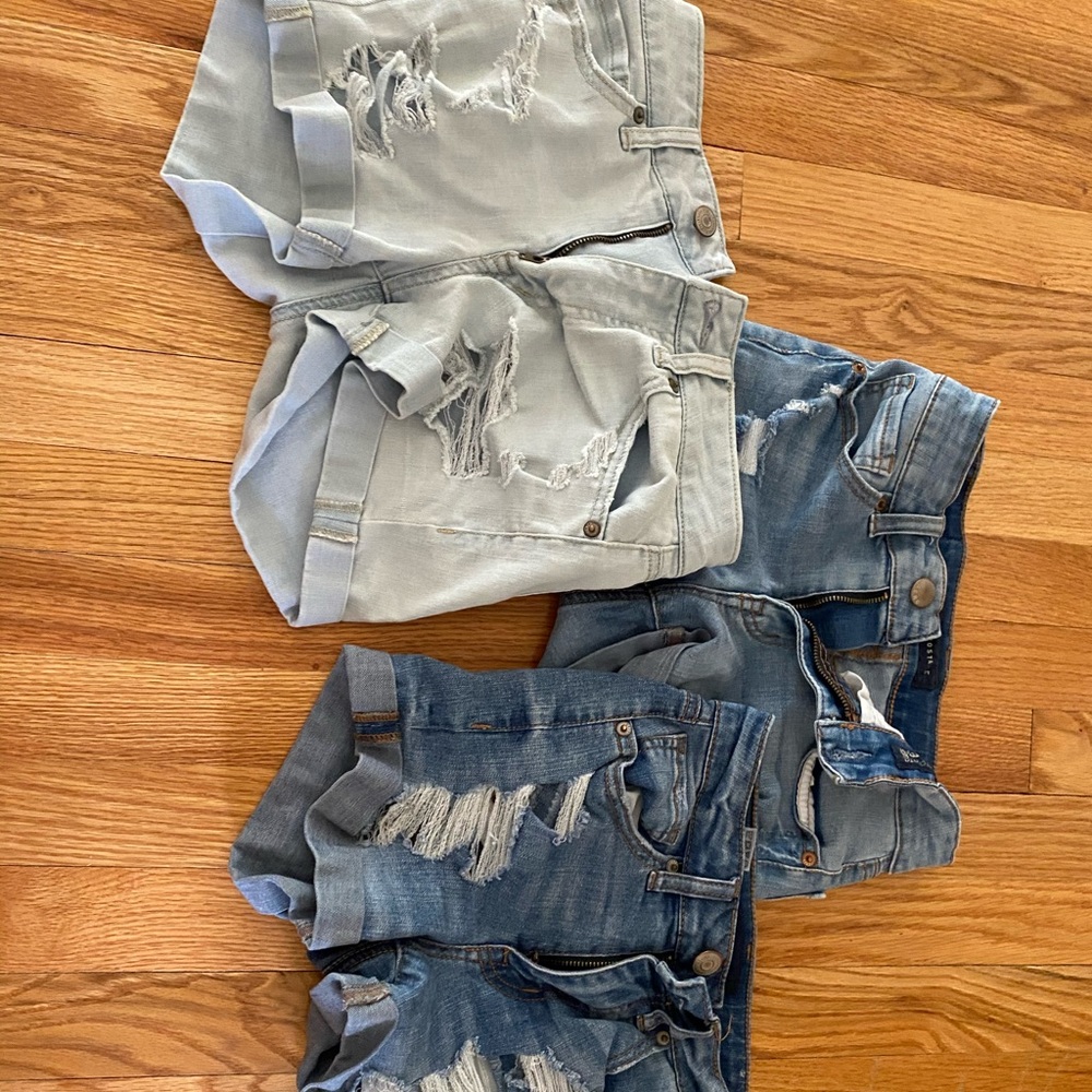 Aeropostale HighWaisted Ripped Jean Shorts